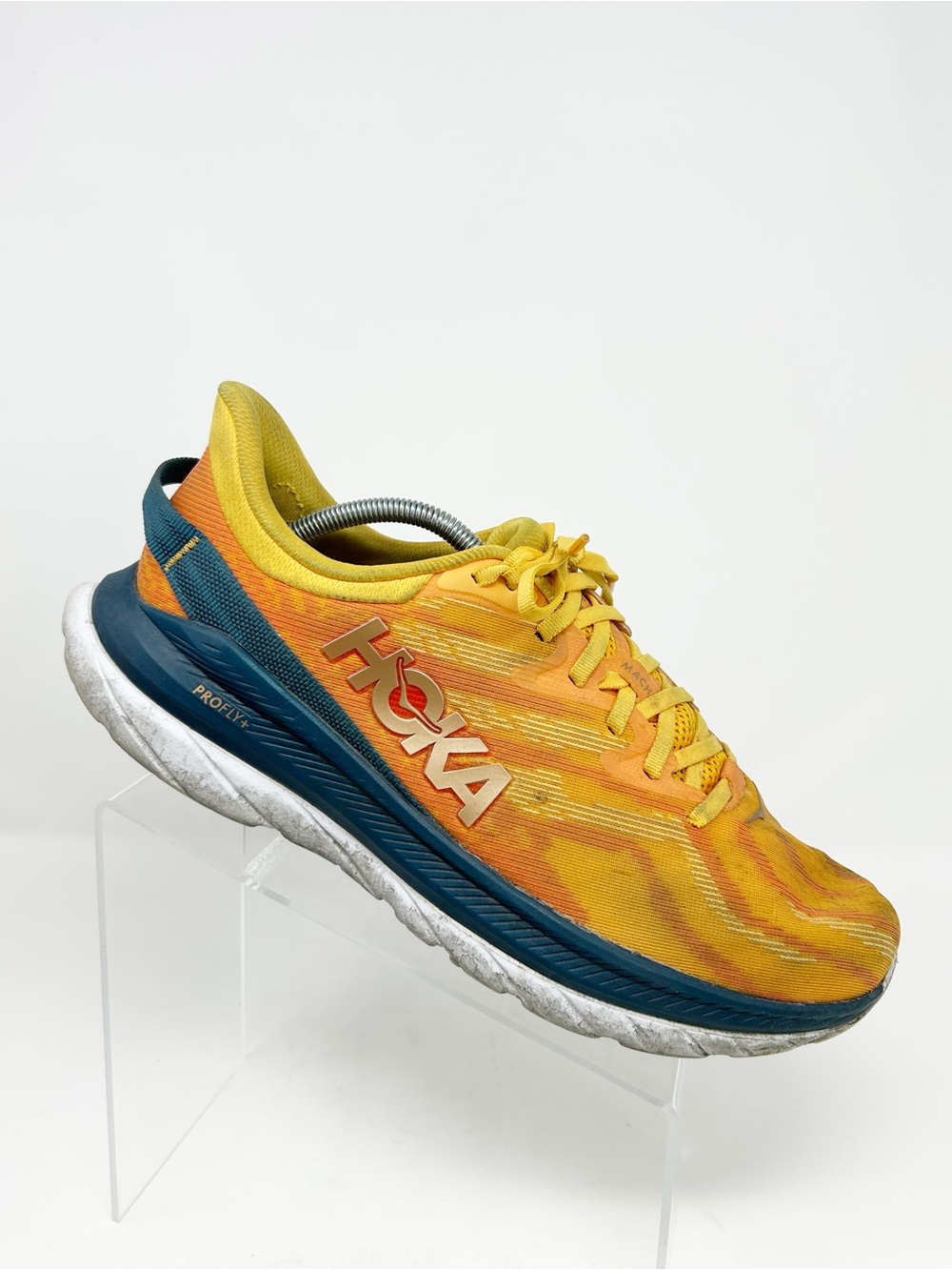 HOKA Mach Supersonic Unisex Running Shoes Orange Yellow PROFLY Size 12.5D